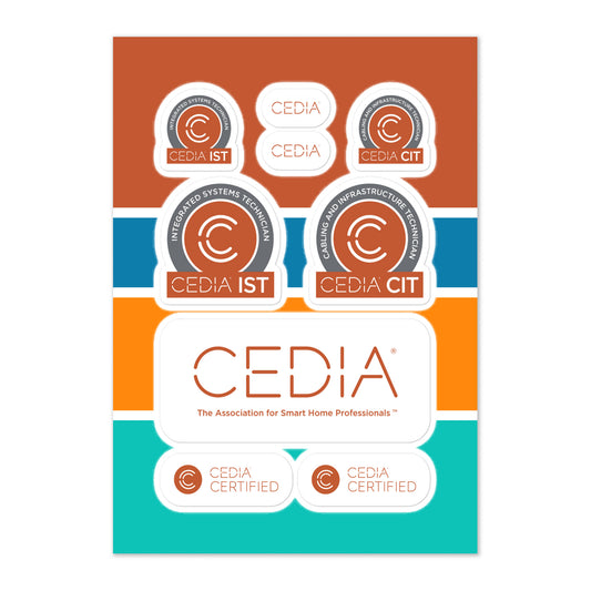 CEDIA Certified Sticker Sheet